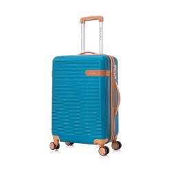 Royalty Rolls Milaan handbagage reiskoffer met wielen 44 liter expandable - cijferslot - lichtgewicht - blauw