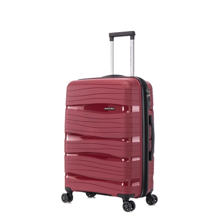 Royalty Rolls Toronto PP reiskoffer met wielen S 46/50 liter Expandable met inbouw cijferslot – rood