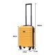 BlockTravel handbagage reiskoffer XS met wielen afneembaar 29 liter - inbouw TSA slot - lichtgewicht - geel