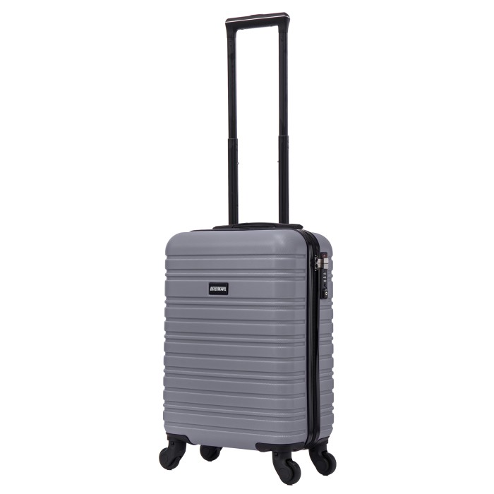 BlockTravel kofferset 3 delig ABS ruimbagage en handbagage 29 39 en 74 liter - inbouw TSA slot - grijs