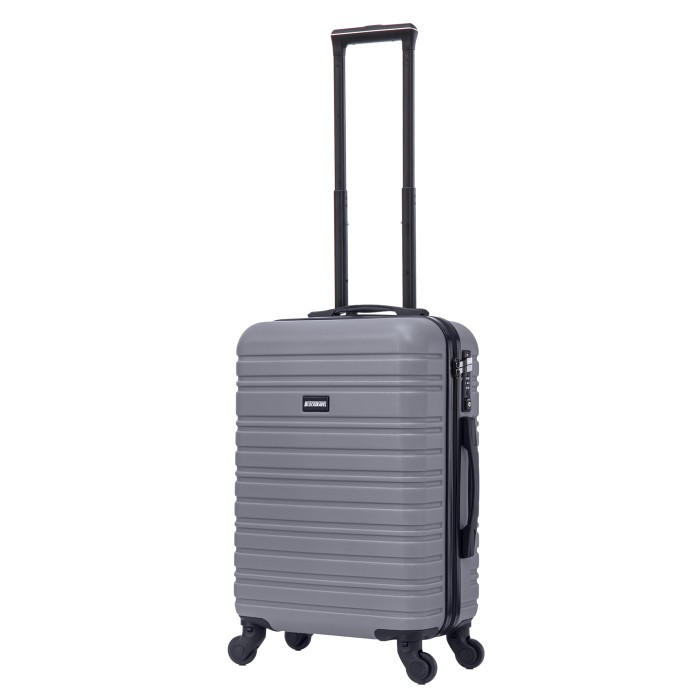 BlockTravel kofferset 3 delig ABS ruimbagage en handbagage 29 39 en 74 liter - inbouw TSA slot - grijs