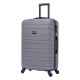 BlockTravel kofferset 3 delig ABS ruimbagage en handbagage 29 39 en 74 liter - inbouw TSA slot - grijs