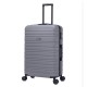 BlockTravel kofferset 2 delig ABS ruimbagage en handbagage 39 en 95 liter - inbouw TSA slot - grijs