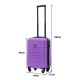 BlockTravel handbagage reiskoffer XS met wielen afneembaar 29 liter - inbouw TSA slot - lichtgewicht - paars