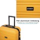 BlockTravel handbagage reiskoffer XS met wielen afneembaar 29 liter - inbouw TSA slot - lichtgewicht - geel